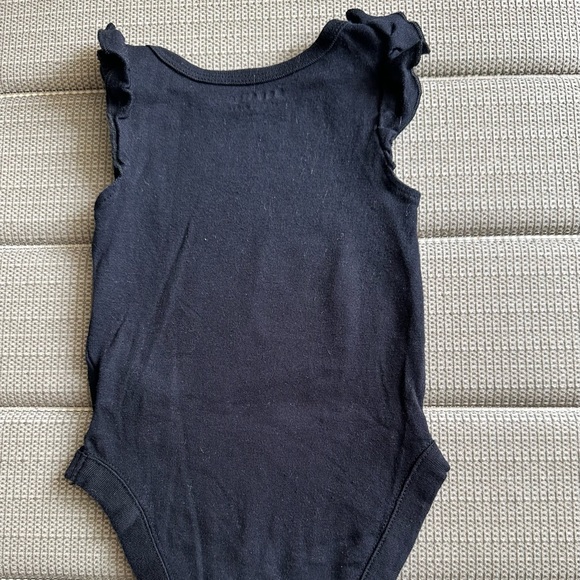 Black Short Sleeve onesies Bodysuit - Picture 3 of 5